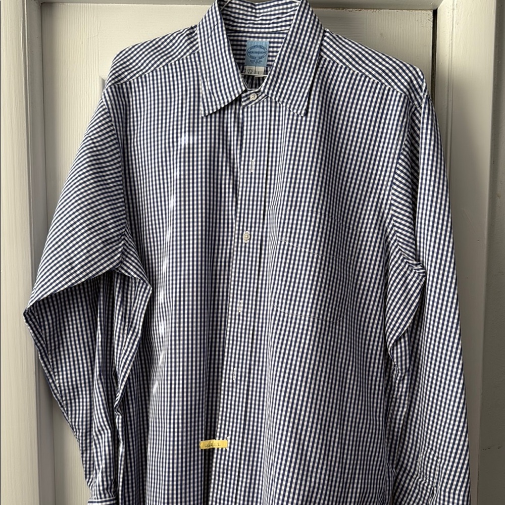 Men's Black and White Checkered Shirt